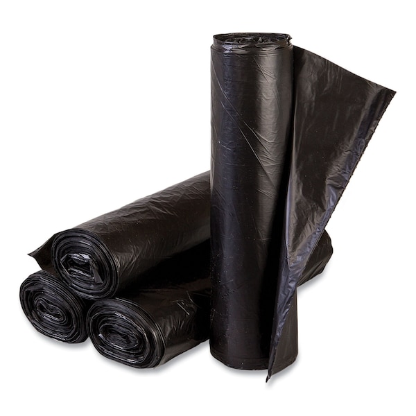 Inteplast Group 10 gal Trash Bags, 24 in x 24 in, Light-Duty, 6 microns, Black, 1000 PK - EC242406K