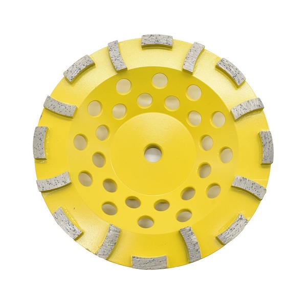 Rueda de copa de turbina abrasiva de 7 pulgadas con cuerpo de acero y roscas de 5/8 pulgadas-11 - 7STRCW de Specialty Diamond