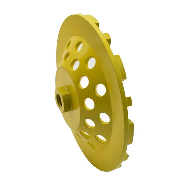 Rueda de copa de turbina abrasiva de 7 pulgadas con cuerpo de acero y roscas de 5/8 pulgadas-11 - 7STRCW de Specialty Diamond
