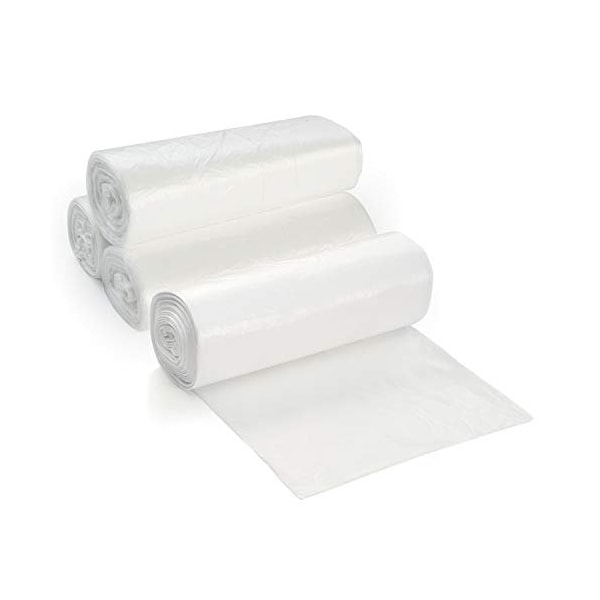 Proheal 12-16 Gal Clear Trash Bags - Medium - Large -  6 Microns 5 Coreless Rolls, 250PK - 016-LN125-250PK
