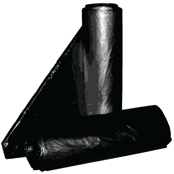 Aluf Plastics Royal Crown Top Liner, 40 x 46 in, 45 gal Capacity, Metalocene Blend, Black - RCT-45