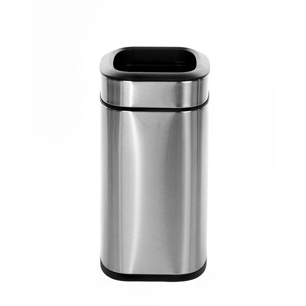 Alpine Industries 2.6 Gal. Stainless Steel Rectangular Liner Open Top Trash Can - 470-10L