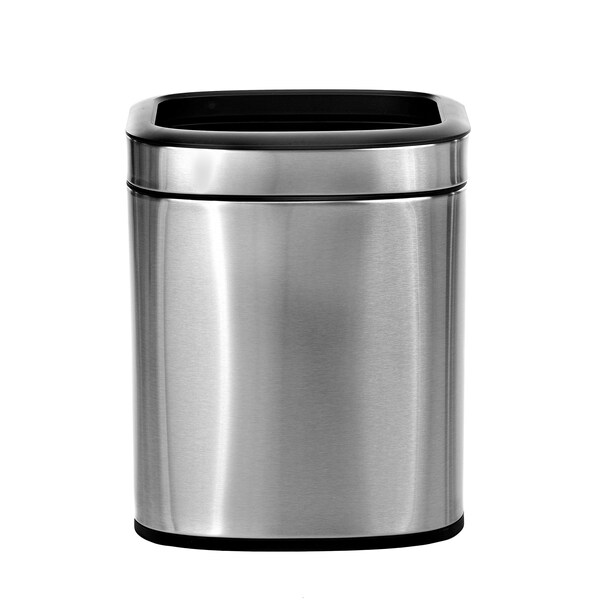 Alpine Industries 2.6 Gal. Stainless Steel Rectangular Liner Open Top Trash Can - 470-10L