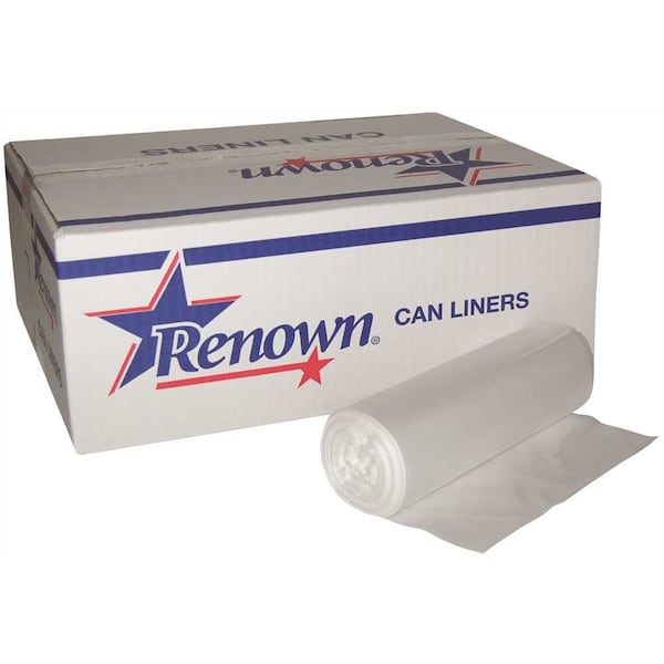 Renown 7 Gal. Natural 6 mic 20 in. x 22 in. Can Liner, 2000PK - REN10700