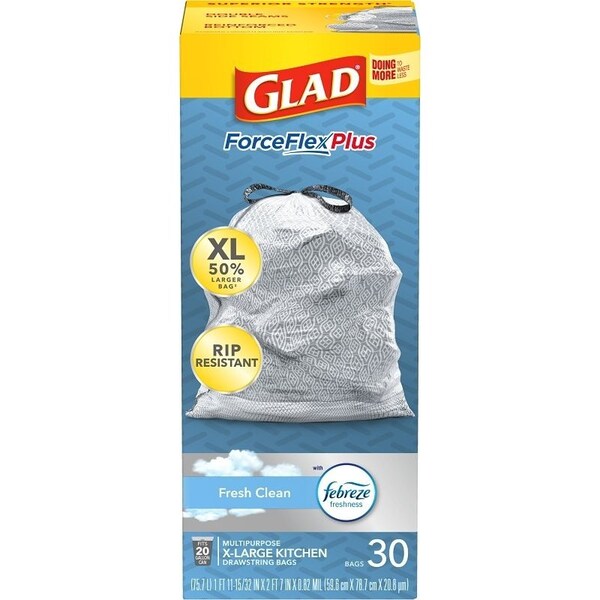 Glad BAG TRASH FRSH CLN SCNT XL 20G, 30PK - 78913