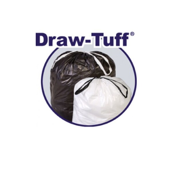 Inteplast Ibs IBS 33x38 .80 mil White 32 gal Draw Tape Liner, 5PK - DT32GALW