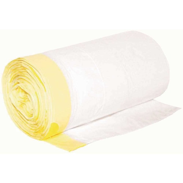 Berry Plastics 12 Gal. 0.8 mil 24 in. x 28 in. White Low-Density Trash Bags, 400PK - TD2428W
