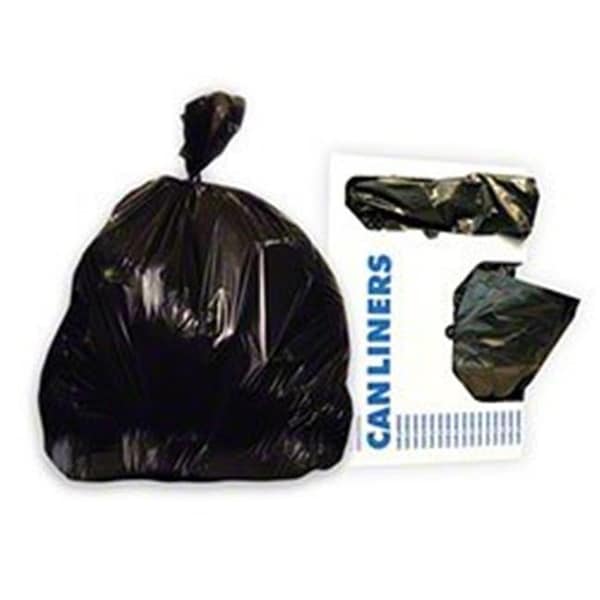 Her Her D8046HK Low-Density Can Liners - 40-45 gal; 0.7 mil; Black - D8046HK