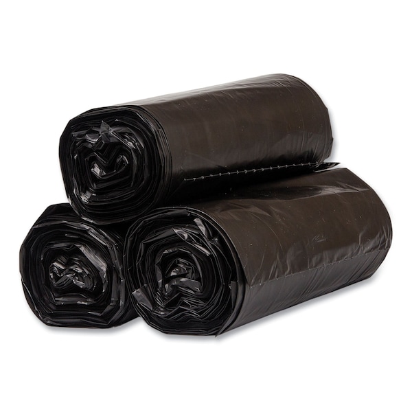 Inteplast Group 60 gal Trash Bags, 38 in x 60 in, Heavy-Duty, 17 microns, Black, 200 PK - S386017K