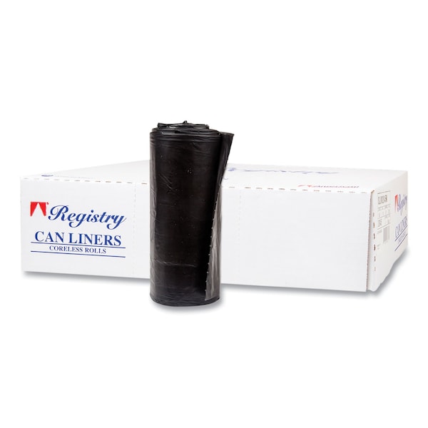 Inteplast Group 60 gal Trash Bags, 38 in x 60 in, Heavy-Duty, 17 microns, Black, 200 PK - S386017K