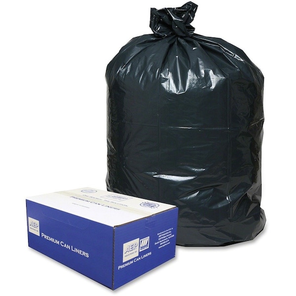 Webster 60 gal Trash Can Liners, XL, Black, 100 PK - WBI385822G