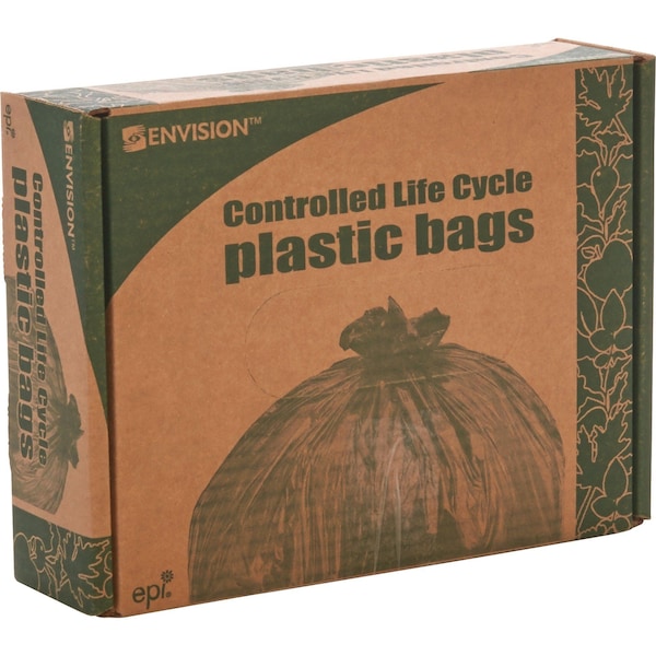 Stout 13 gal Biodegradable Trash Bags, 24 in x 30 in, Medium-Duty, 0.7 mil, White - G2430W70