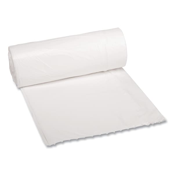 Boardwalk 10 gal Trash Bags, 39 in x 23 in, 0.4 mil, White, 500 PK - H4823LWKR01