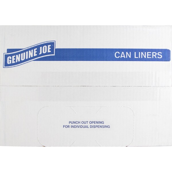 Genuine Joe 23 gal Slim Jim Can Liners, M, 1 mm, Black, 150 PK - GJO70057