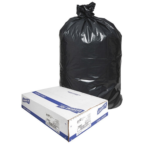 Genuine Joe 23 gal Slim Jim Can Liners, M, 1 mm, Black, 150 PK - GJO70057