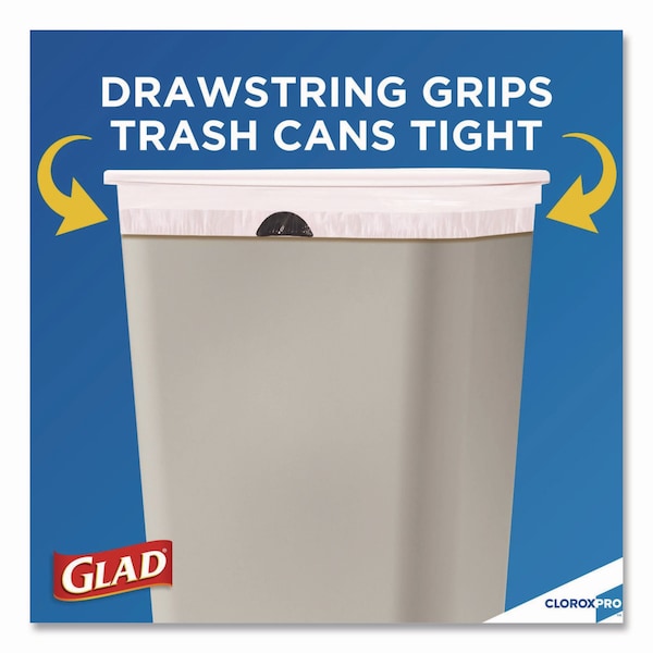 Glad 13 gal Trash Bags, 24 in x 27.38 in, .95 Mil, Gray - CLO 78526