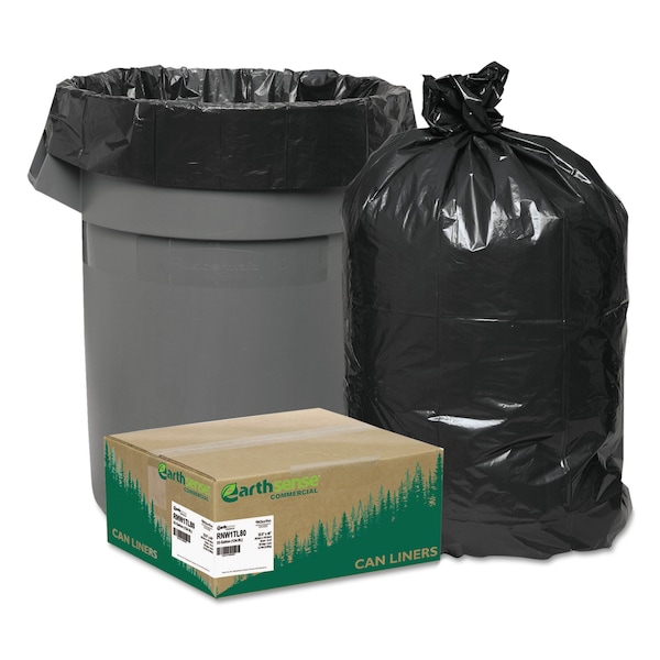 Earthsense Commercial 33 gal Trash Bags, 32.5 in x 40 in, Heavy-Duty, 0.9 mil, Black, 80 PK - RNW1TL80V