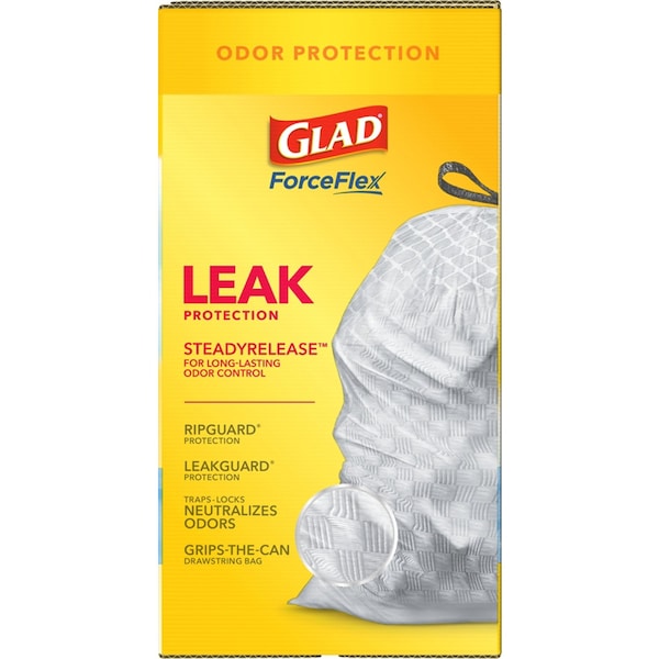 Glad Glad Force Flex 13 gal Fresh Scent Tall Kitchen Bags Drawstring 110 pk 0.72 mil - 78554