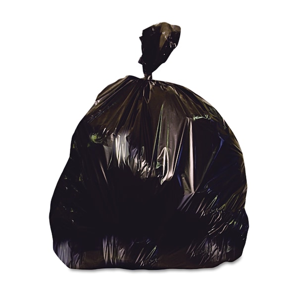 Heritage 56 gal Trash Bags, 43 in x 47 in, Super Heavy-Duty, 2 mil, Black, 100 PK - X8647QK