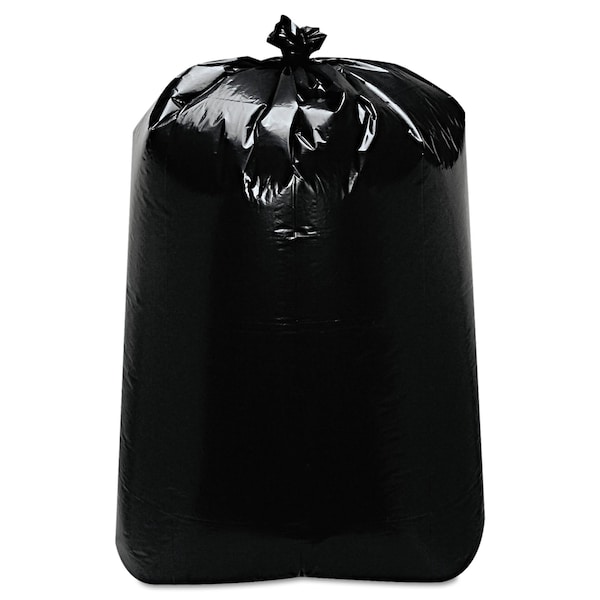 Trinity Plastics 60 gal Trash Bags, 22 in x 58 in, Extra Heavy-Duty, 1.7 mil, Black, 100 PK - 100482