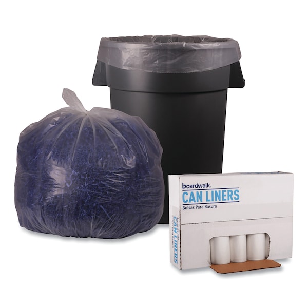 Boardwalk 45 gal Trash Bags, 40 in x 46 in, Extra Heavy-Duty, 1.1 mil, Clear, 100 PK - BWK531