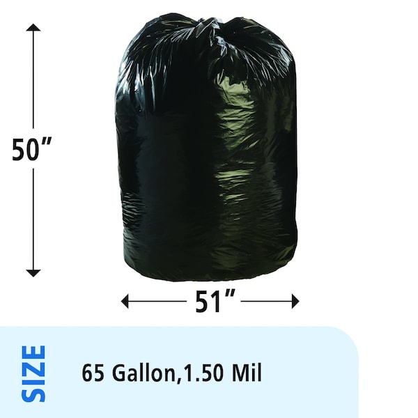 Stout By Envision 65 gal Trash Bags, Brown/Black, 100 PK - T5051B15