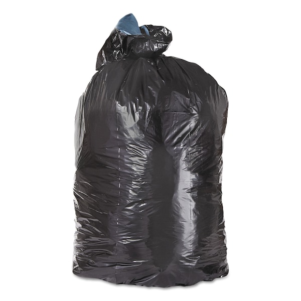 Trinity Plastics 45 gal Trash Bags, 23 in x 46 in, Heavy-Duty, 1.6 mm, Black, 100 PK - 100510