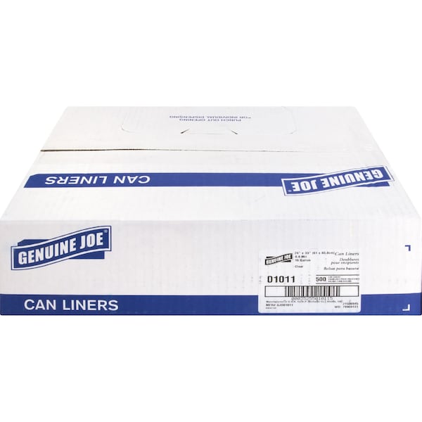 Genuine Joe 16 gal Trash Bags, 0.6 mm, 500 PK - GJO01011