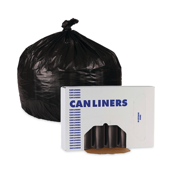 Boardwalk 12 gal - 16 gal Trash Bags, 24 in x 32 in, 1 mil, Black - PNL510