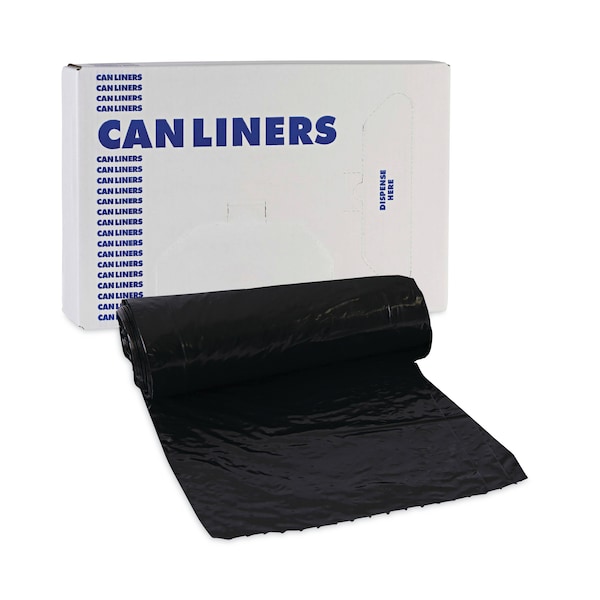 Boardwalk 12 gal - 16 gal Trash Bags, 24 in x 32 in, 1 mil, Black - PNL510