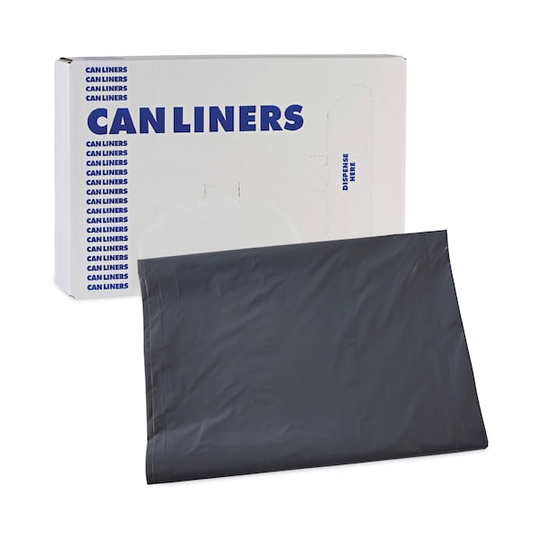 Boardwalk 60 gal Trash Bags, 38 in x 58 in, 1.3 mil, Gray, 100 PK - H7658PGK