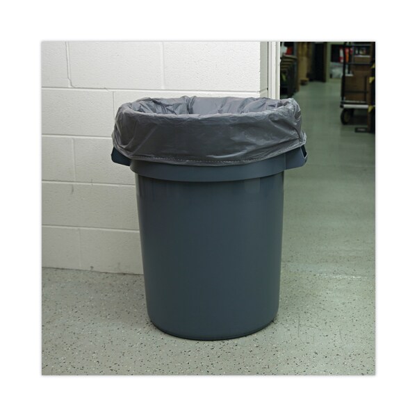 Boardwalk 60 gal Trash Bags, 38 in x 58 in, 1.3 mil, Gray, 100 PK - H7658PGK