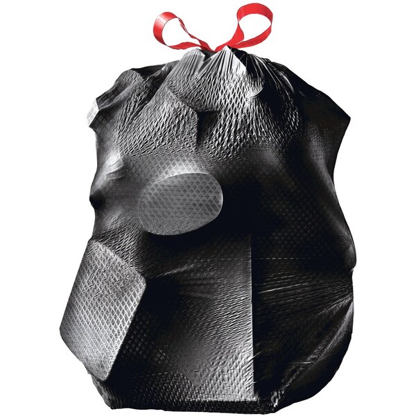 Glad 30 gal Trash Bags, L, 0.90 mil (23 Micron), Black, 6 PK - CLO70359CT