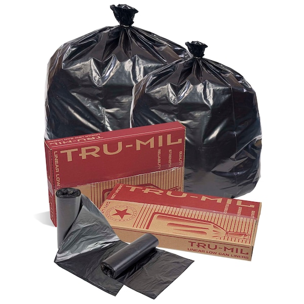 Pitt Plastics 33"x39" 1.4mm 33 gal. XX Heavy Performance Roll Can Liner, PK125 - TM40XK