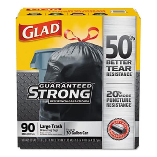 Clorox CLOROX SALES CO. CLO78952 Drawstring Large Trash Bags; Black - 78952