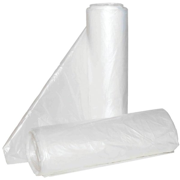 Aluf Plastics HiLene AntiMicrobial Can Liner, 24 x 33 in, 12 to 16 gal Capacity, HDPE, Clear - HCR-243306C