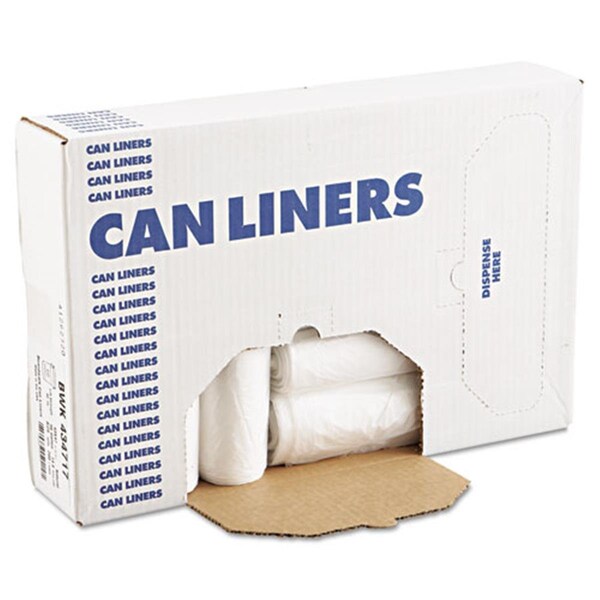 Her 45 x 29 in. Accufit High-Density Can Liners - 23 gal, 14 micron, Natural - Z5845HNR01
