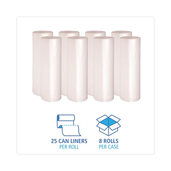Boardwalk 60 gal Trash Bags, 38 in x 60 in, 13 microns, Natural, 200 PK - BWKRH3860H