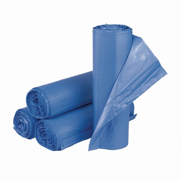 Inteplast Group High-Density Commercial Can Liners, 60 gal, 18 mic, 40 in. x 48 in., Blue, 200PK - BRS404818BL