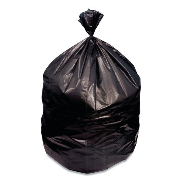 Heritage Eco Blend Max Can Liners, 30 gal, 1 mil, 24 in. x 27 in., Black, 500PK - H6644TC R01