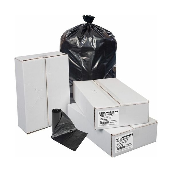 Genuine Joe Everyday Genuine Joe Can Liners, 40-45 Gal, 1.1 mil, 40inx46in, BK, 100PK - EJOLD404615