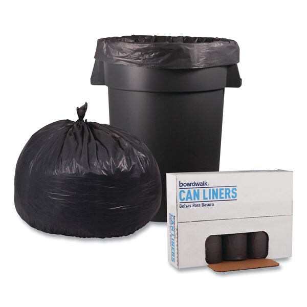Boardwalk 45 gal Trash Bags, 40 in x 46 in, Super Heavy-Duty, 0.95 mil, Gray, 100 PK - BWK 4046SH