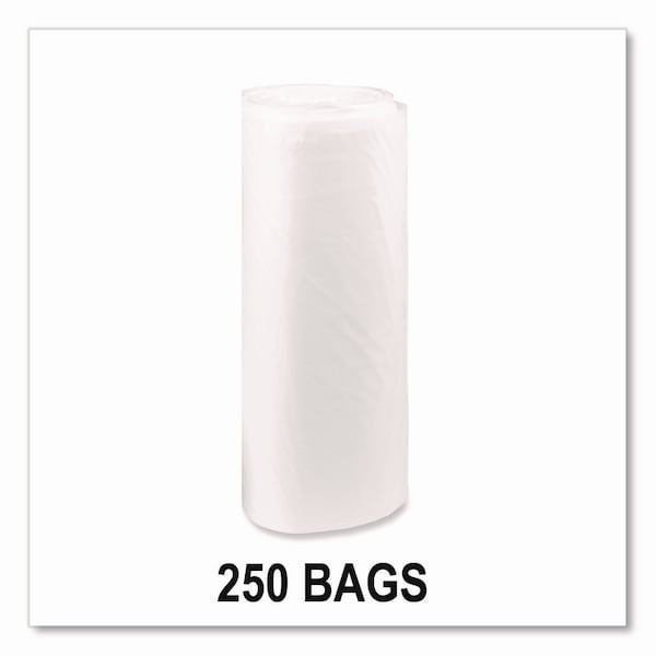Pitt Plastics 33 gal Trash Can Liners, Standard-Duty, 13 microns, Natural, 250 PK - PCRH333913N