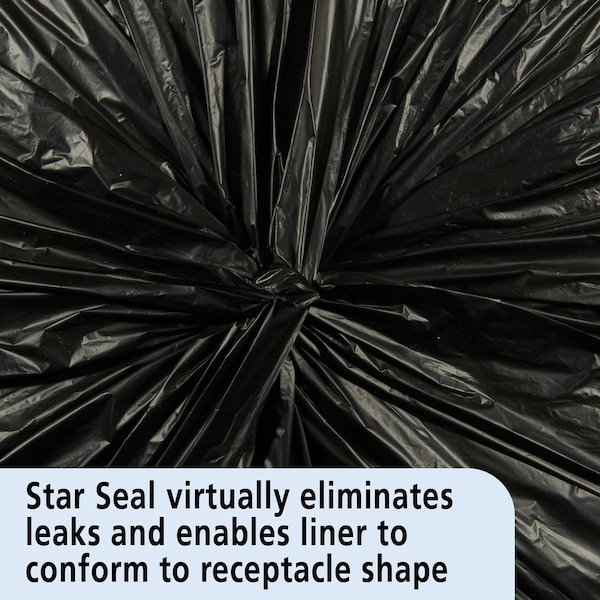 Stout 33 gal Trash Bags, 1.30 mil (33 Micron), Black W/Brown, 100 PK - STOT3340B13