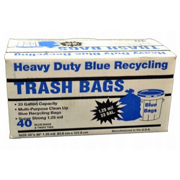 Primrose Plastics 40 CT 33 gal Blue Recycle Bag - PR570266