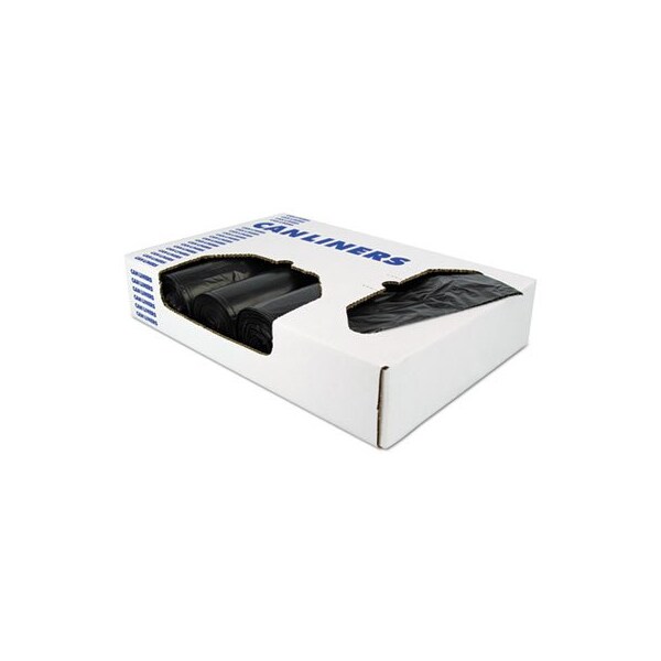 Unisan Heritage, X-LINER REPROCESSED LINERS, 60 GAL, 1.7 MIL, 38in X 58in, BLACK, 100PK - X7658WKR01
