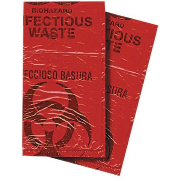 First Voice 7 gal - 10 gal Trash Bags, 24 in x 24 in, Super Heavy-Duty, 12 micron, Red - BHAZ01-50