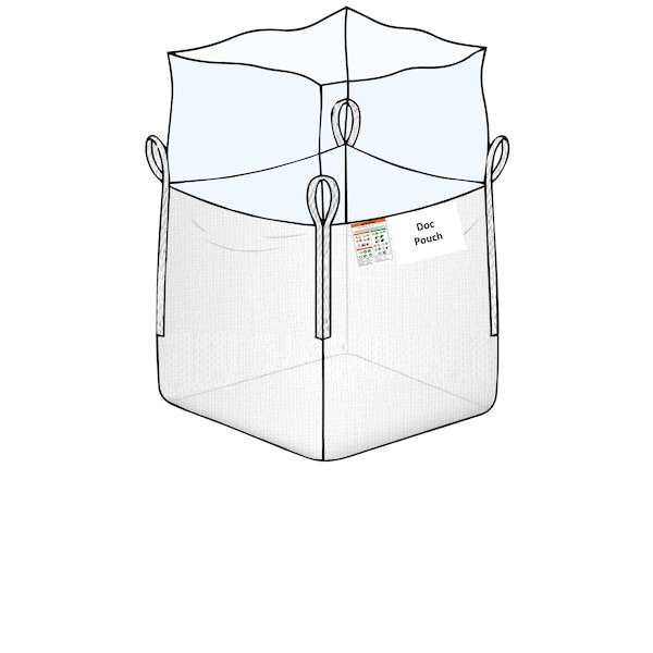 Durasack 2200 lbs. dry material Bulk Bags, White, 50 PK - BB-40UDF