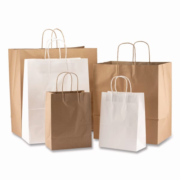 Kari-Out Paper Bags, Standard-Duty, Natural Kraft, 250 PK - 1200110