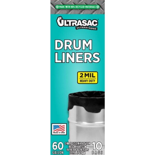 Aluf Plastics 60 gal Ultrasac Heavy Duty Drum Liners - ULR-60-10FL